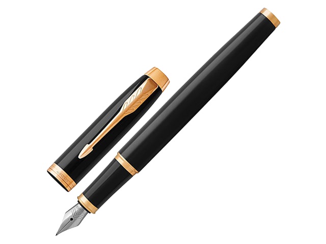 Ручка Parker перьевая IM Core синяя капсула черный корпус 1961645