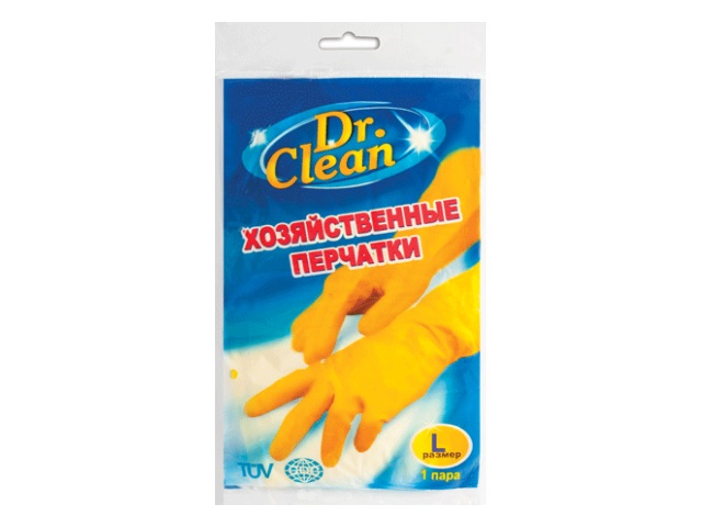 Перчатки резиновые Dr.Clean размер L