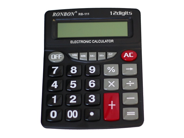 Калькулятор 12-разрядный Ronbon 20.5*16.5*4.5см черный RB-111