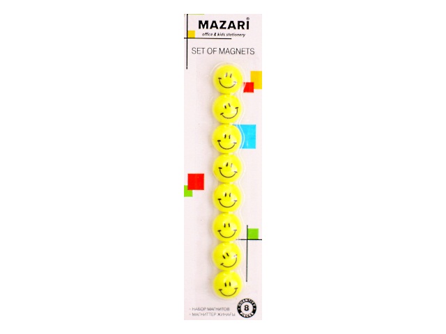 Магнит для досок Mazari D=20 мм  8 шт. круглый М-6370