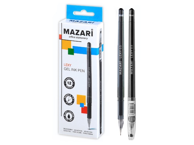 Ручка гелевая Mazari Lexy черная 0.5мм М-5507-71