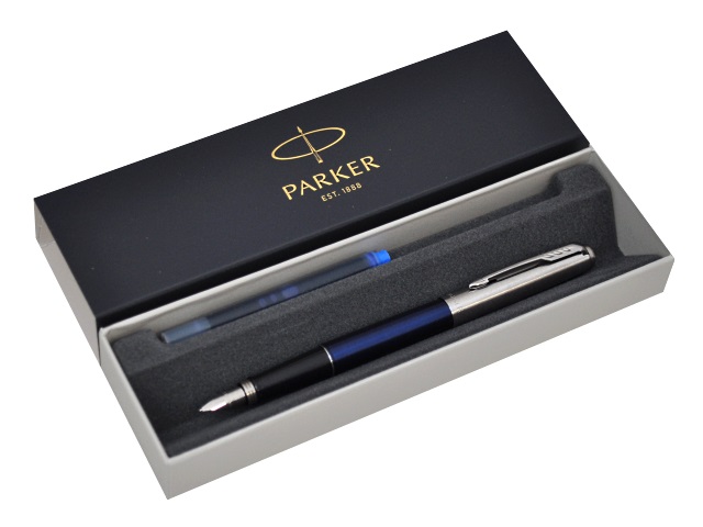Ручка Parker перьевая Jotter Core синяя капсула серебристо-синий корпус 2030950