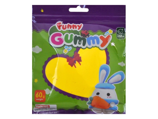 Тесто для лепки  1 цвет 60г  Funny Gummy в пакете GL60622U