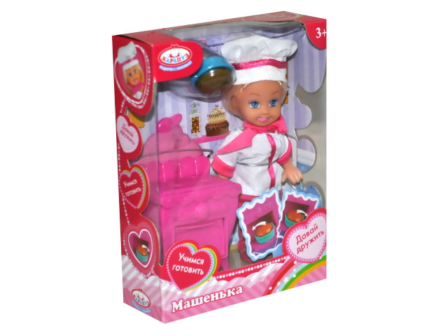 Кукла Машенька 12см с кухней Карапуз MARY019X