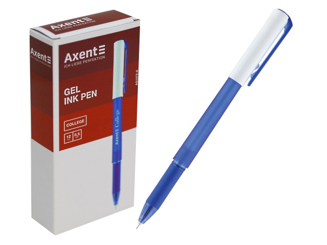 Ручка гелевая Axent College синяя 0.5мм AG1075-02-A