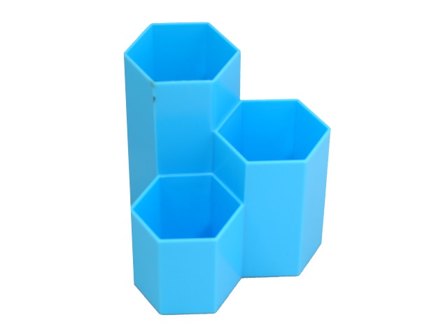 Подставка для ручек  3 отделения Mazari Comb цветная M-9314