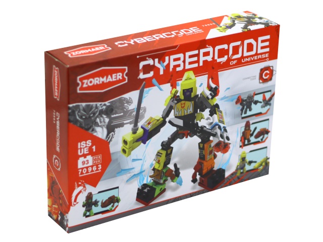 Конструктор   93 детали Zormaer Cybercode Боец 70963