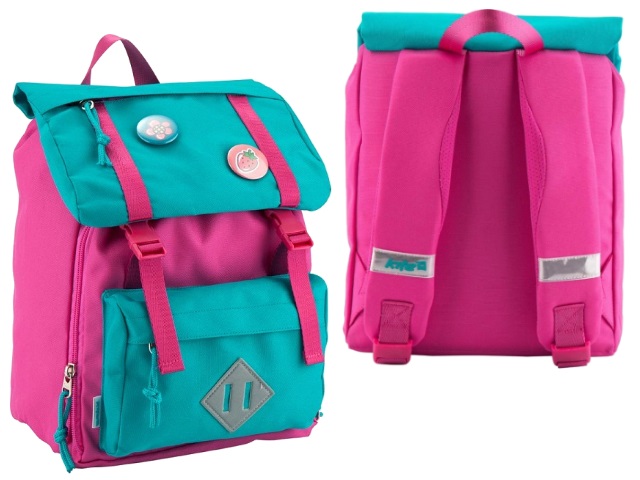 Рюкзак детский Kite Значки 26*24*11см бирюзово-розовый K18-543XXS-1