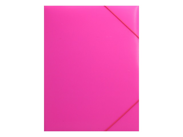 Папка на резинке А4 Бюрократ Double Neon розовая DNE510pink