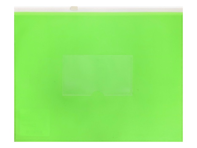 Папка на бегунке А5 Бюрократ Double Neon с карманом салатовая DNEBPM5Alett
