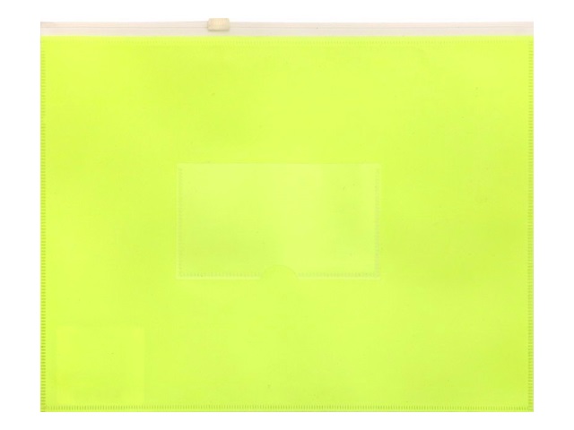 Папка на бегунке А5 Бюрократ Double Neon с карманом желтая DNEBPM5Ayel