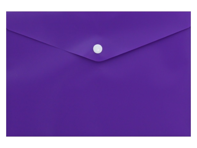 Папка конверт на кнопке А5 Бюрократ фиолетовая 180мкм K804A5Nvio