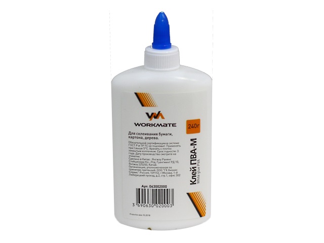 Клей ПВА  240г с дозатором Workmate 063002000