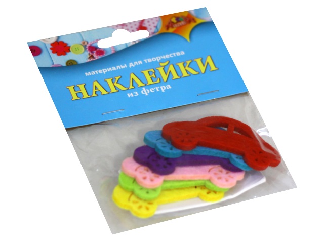 Наклейки из фетра Апплика Машинки С3108