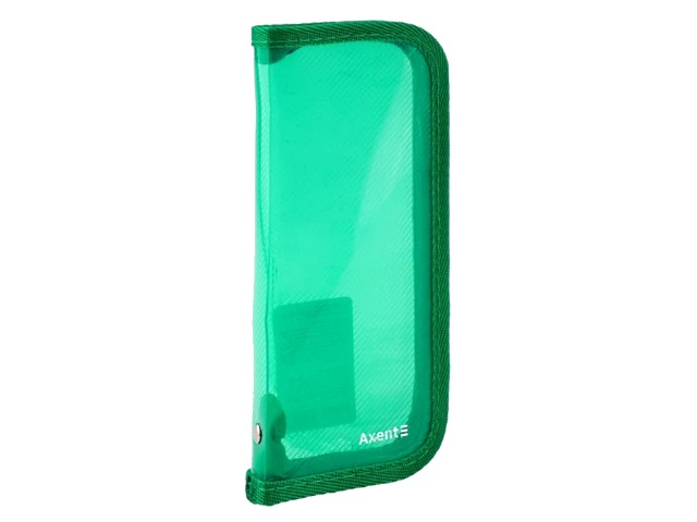Пенал-косметичка Axent пластик прозрачный зеленый 1803-26-A