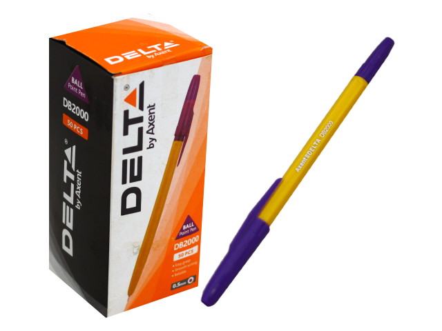 Ручка шариковая Axent Delta фиолетовая 0.5мм DB2000