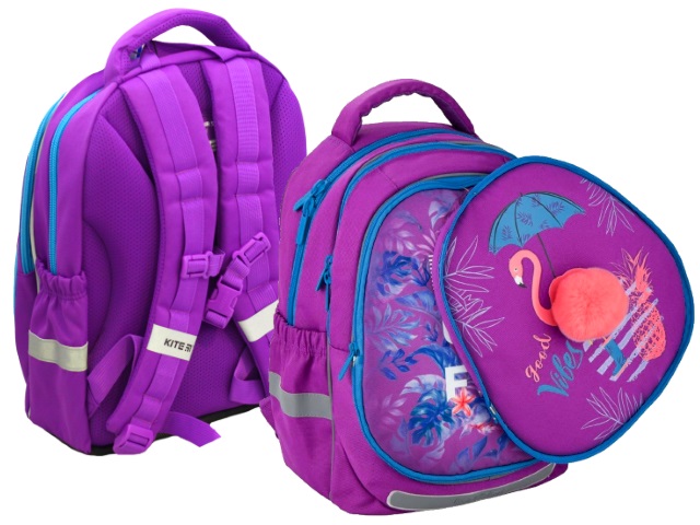 Рюкзак Kite Education Beautiful tropics 38*28*16см фиолетовый K20-700M(2p)-1