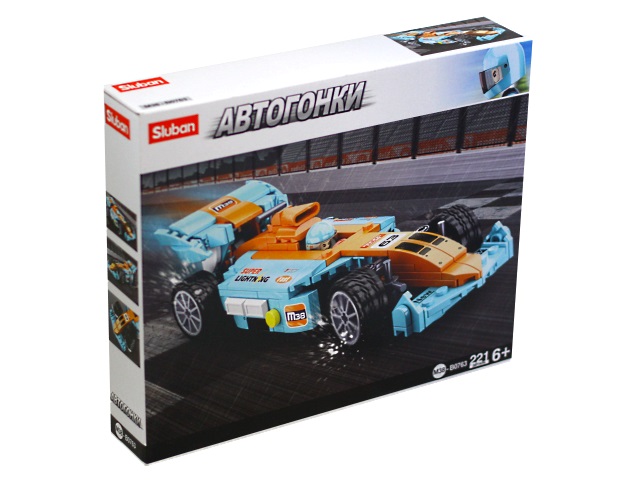 Конструктор  221 деталь Sluban Автогонки Гоночный автомобиль M38-B0763