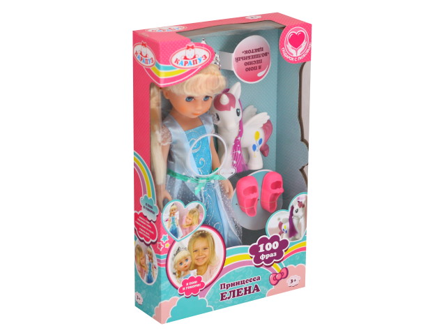 Кукла озвученная Карапуз Принцесса Елена 36см с пони EL36601-RU