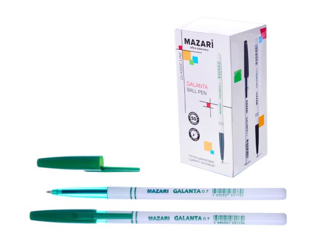 Ручка масляная Mazari Galanta зеленая 0.7мм М-5900-73