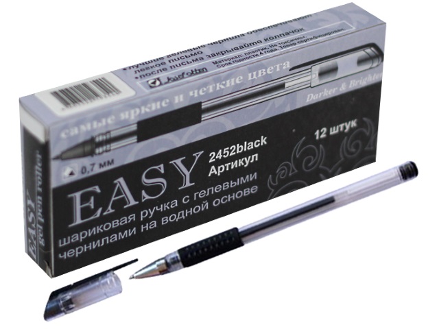 Ручка гелевая J.Otten Everyday Easy черная 0.7мм 2452
