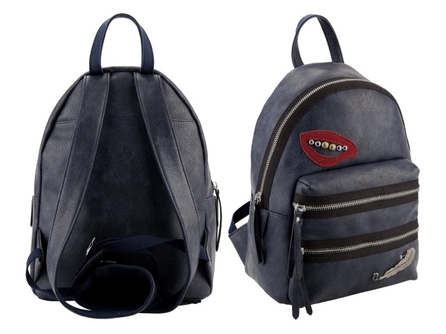 Рюкзак кожзам Kite Dolce 26*12*35см темно-синий K18-2526S-2