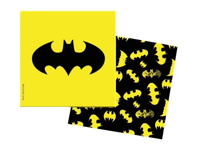 Салфетки бумажные трехслойные 12 шт. NDPlay Batman желтые 33*33см 282850
