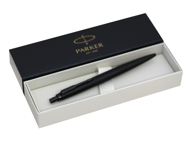 Ручка Parker шариковая автомат Jotter Monochrome синяя 1мм черный корпус 2122753