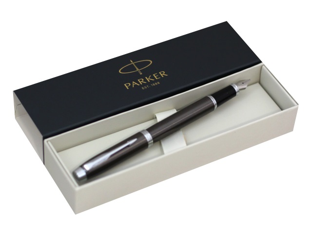 Ручка Parker перьевая IM Core F321 Dark Espresso синяя капсула 1931650