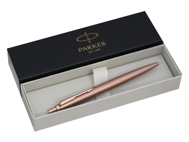 Ручка Parker шариковая автомат Jotter Monochrome синяя 1мм розовое золото 2122755