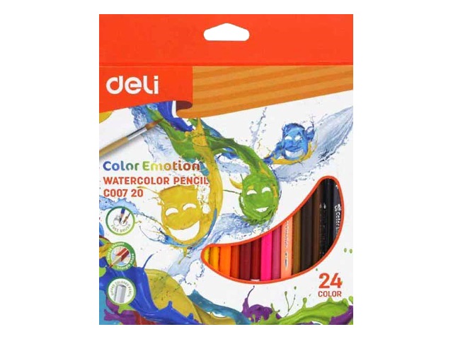 Карандаши цветные 24цв Deli Color Emotion акварельные EC00720