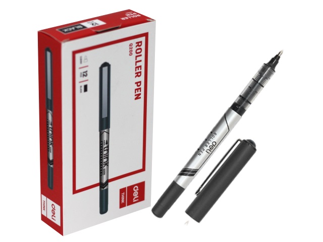Ручка роллер Deli Think черная 0.5мм EQ20020
