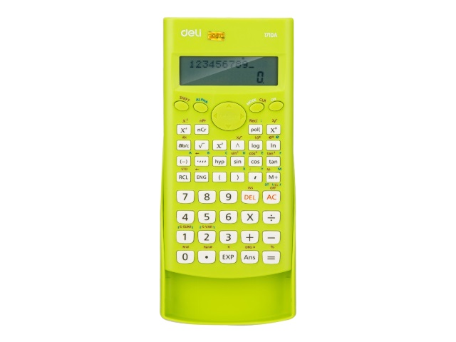 Калькулятор инженерный 12-разрядный Deli  8*16см зеленый E1710A/GRN