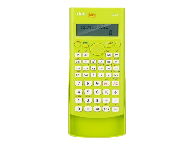 Калькулятор инженерный 12-разрядный Deli  8*16см зеленый E1710A/GRN