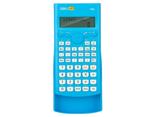 Калькулятор инженерный 12-разрядный Deli  8*16см синий E1710A/BLU