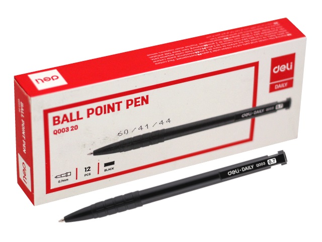 Ручка шариковая автомат Deli Daily черная 0.7мм EQ00320