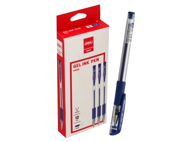 Ручка гелевая Deli Daily синяя 0.5мм E6600blue
