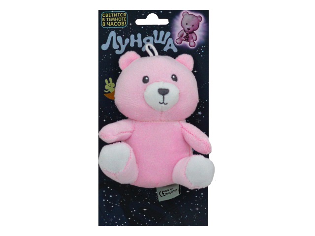 Мягкая игрушка Луняша Медведь Миша 10см светится в темноте 76575