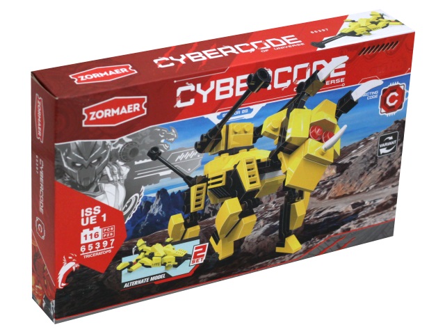 Конструктор  116 деталей Zormaer Cybercode Triceratops 65397