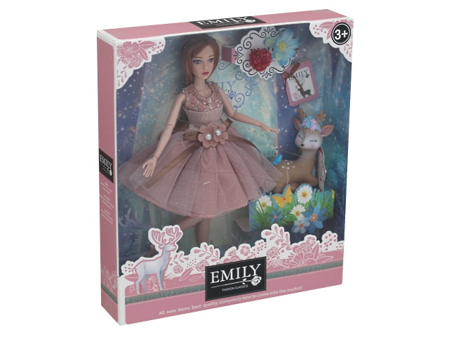 Кукла Emily Ванильное небо 28см с олененком 76974