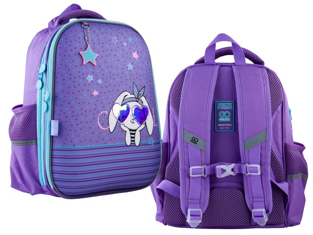 Ранец школьный Kite GoPack Education Cool bunny 38*28*13см сиреневый GO21-165M-3