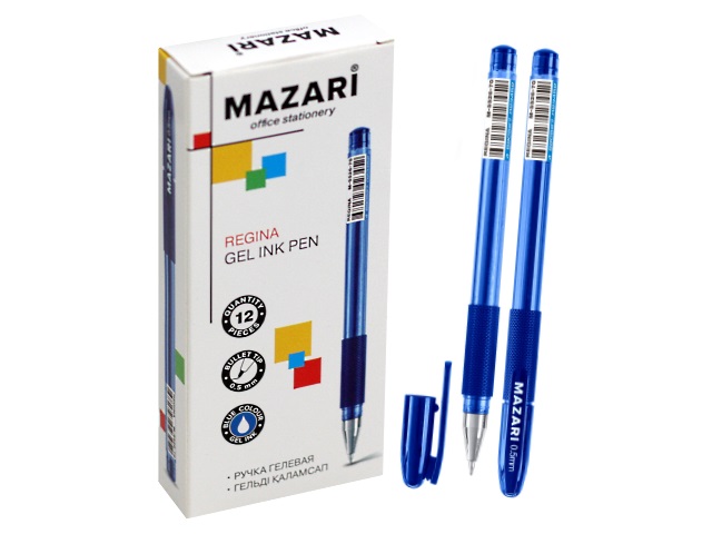Ручка гелевая Mazari Regina синяя 0.5мм М-5526-70