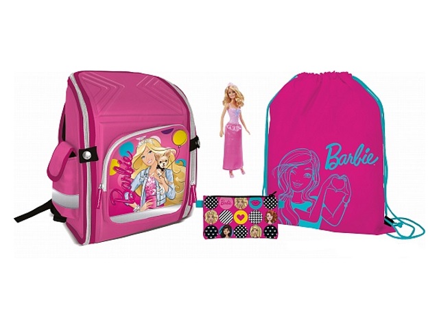 Ранец школьный Академия Холдинг Barbie 35*26.5*13см + сумка для обуви + пенал BRCB-ET3-118-SET31