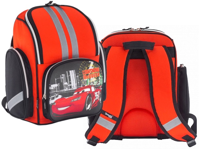 Ранец школьный Академия Холдинг Cars 35*28.5*16см красный CREB-MT1-203