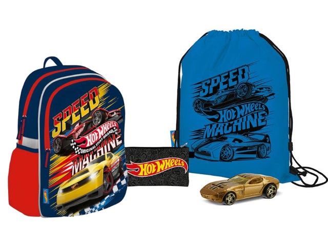 Ранец школьный Академия Холдинг Hot Wheels 35*26.5*13см + сумка + пенал HWEB-MT1-179-SET31_p