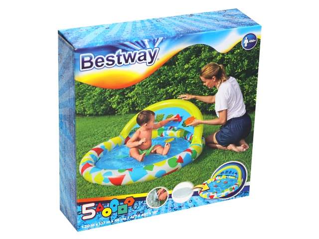 Бассейн Bestway 120*117см Splash and Learn для малышей 52378