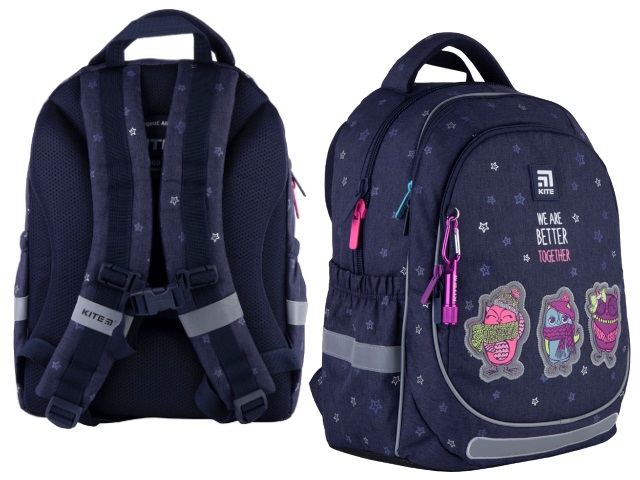 Ранец школьный Kite Education Better together 38*28*16см синий джинс K21-700M-2