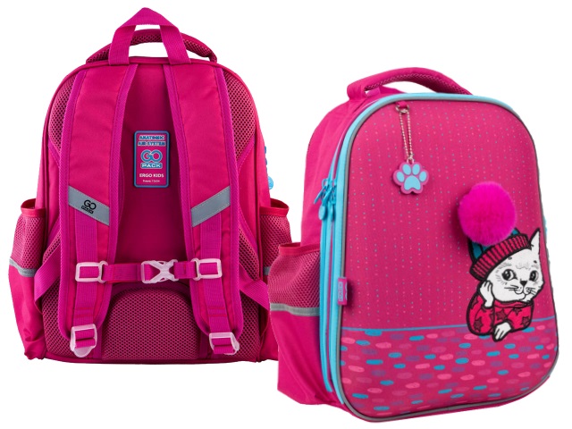 Ранец школьный Kite GoPack Education Cute cat 38*28*13см розовый GO21-165M-2