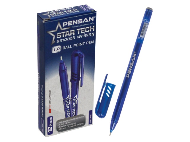 Ручка шариковая Pensan Star Tech синяя 1мм 2260blue