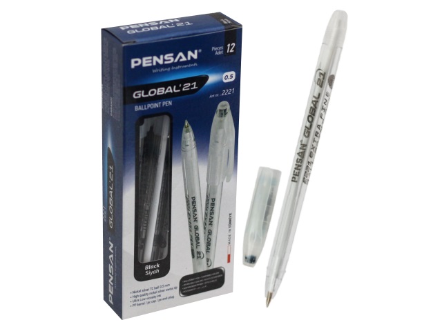 Ручка шариковая Pensan Global черная 0.5мм 2221black